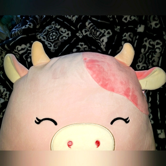 Squishmallow 16" Clay the Pink Spotted Belly Cow 2023 KELLYTOY NWT HARD TO FIND - Picture 5 of 8